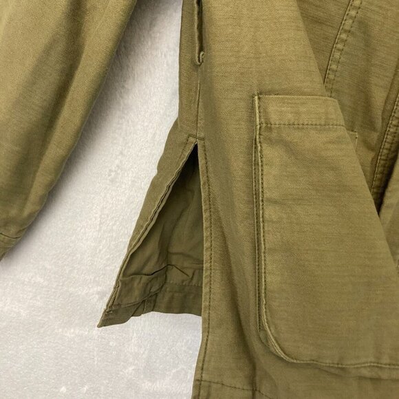 Free People Open Front Military Jacket Womens Small S Olive Green Cargo Pockets - Picture 11 of 16